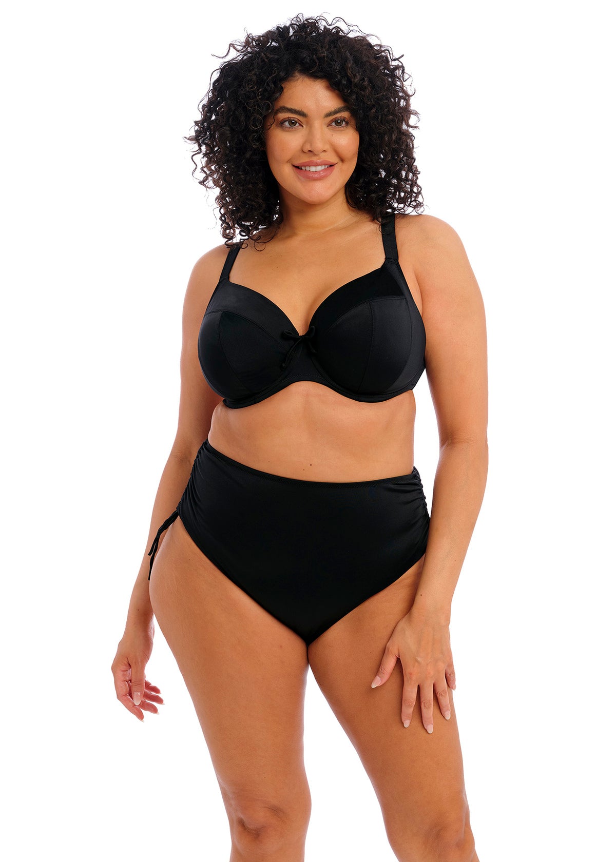 ES7287 Black - Plain Sailing Adjustable Bikini Brief