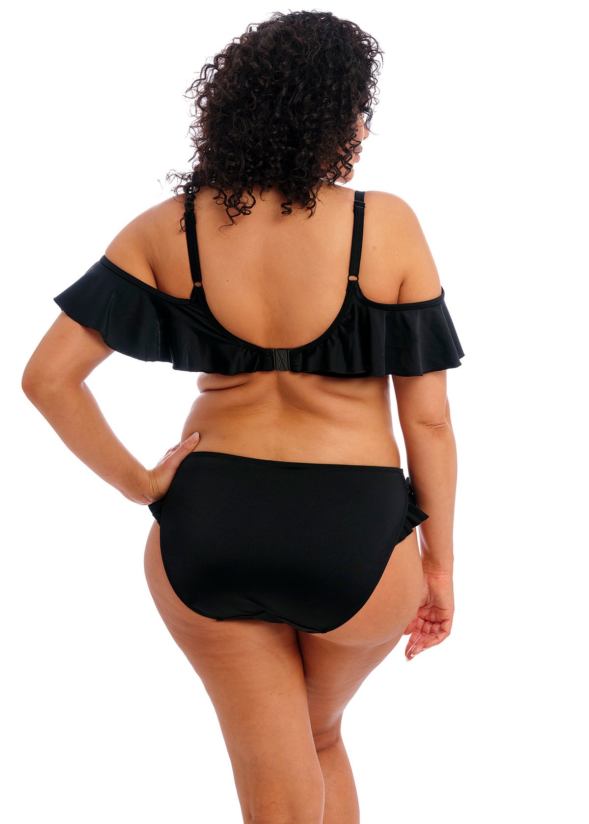 ES7288 Black - Plain Sailing High Leg Swim Brief