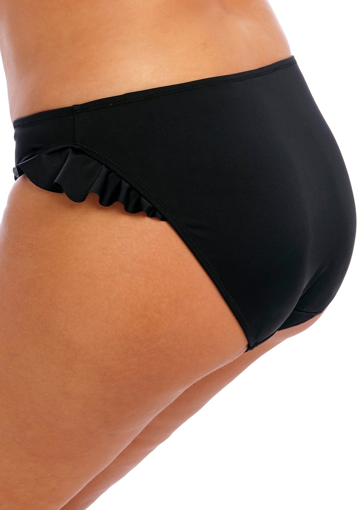 ES7288 Black - Plain Sailing High Leg Swim Brief