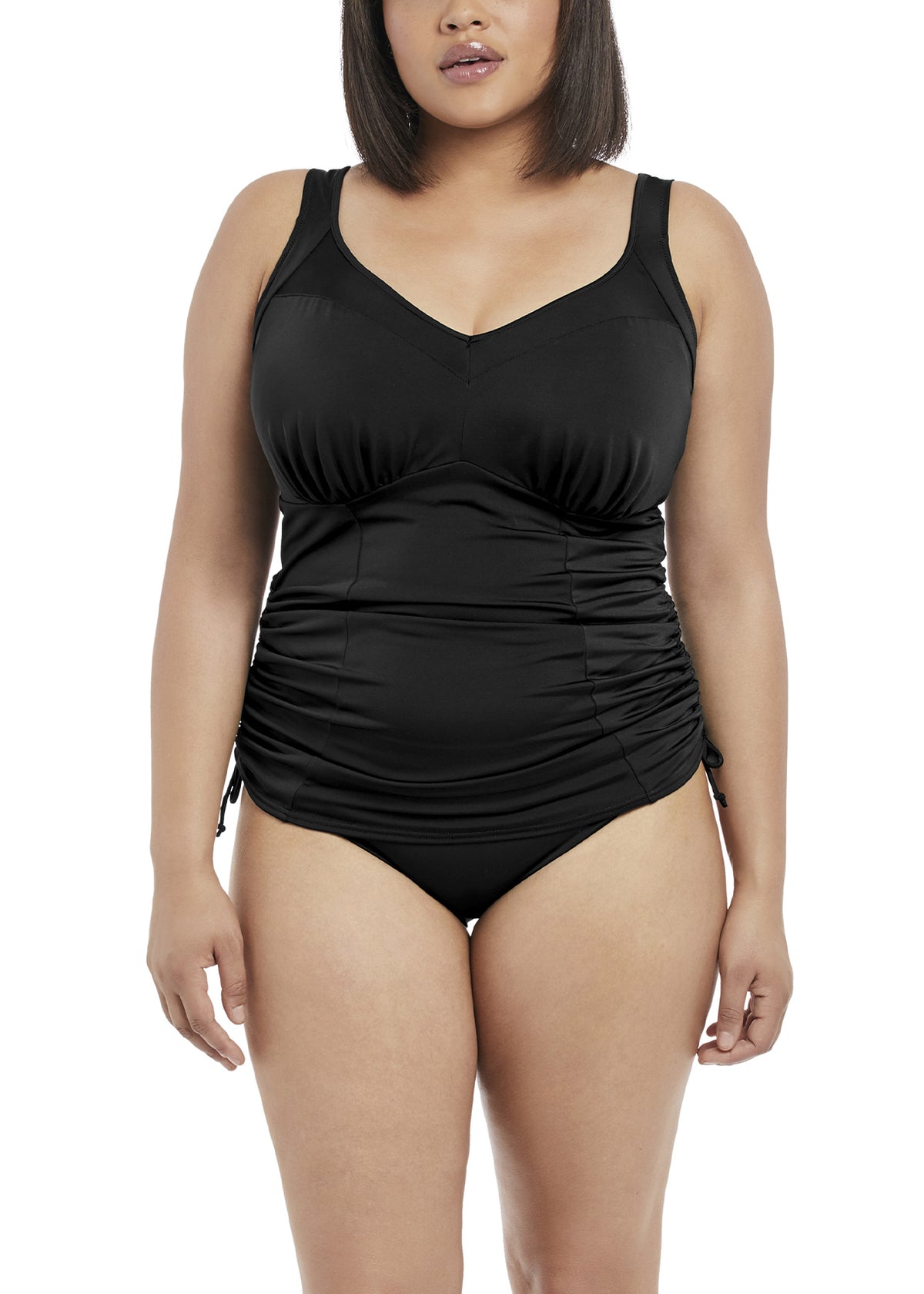 ES7502 Black - Essentials Molded Adjustable Tankini
