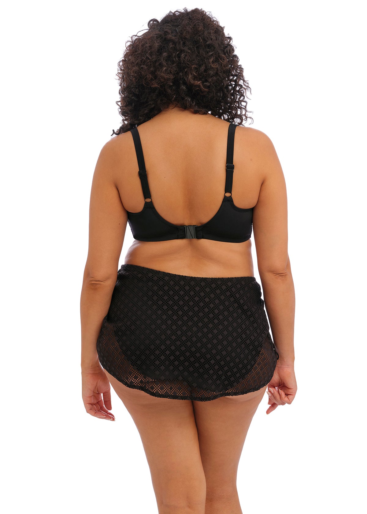 ES800683 Black - Bazaruto Adjustable Skirted Bikini Brief