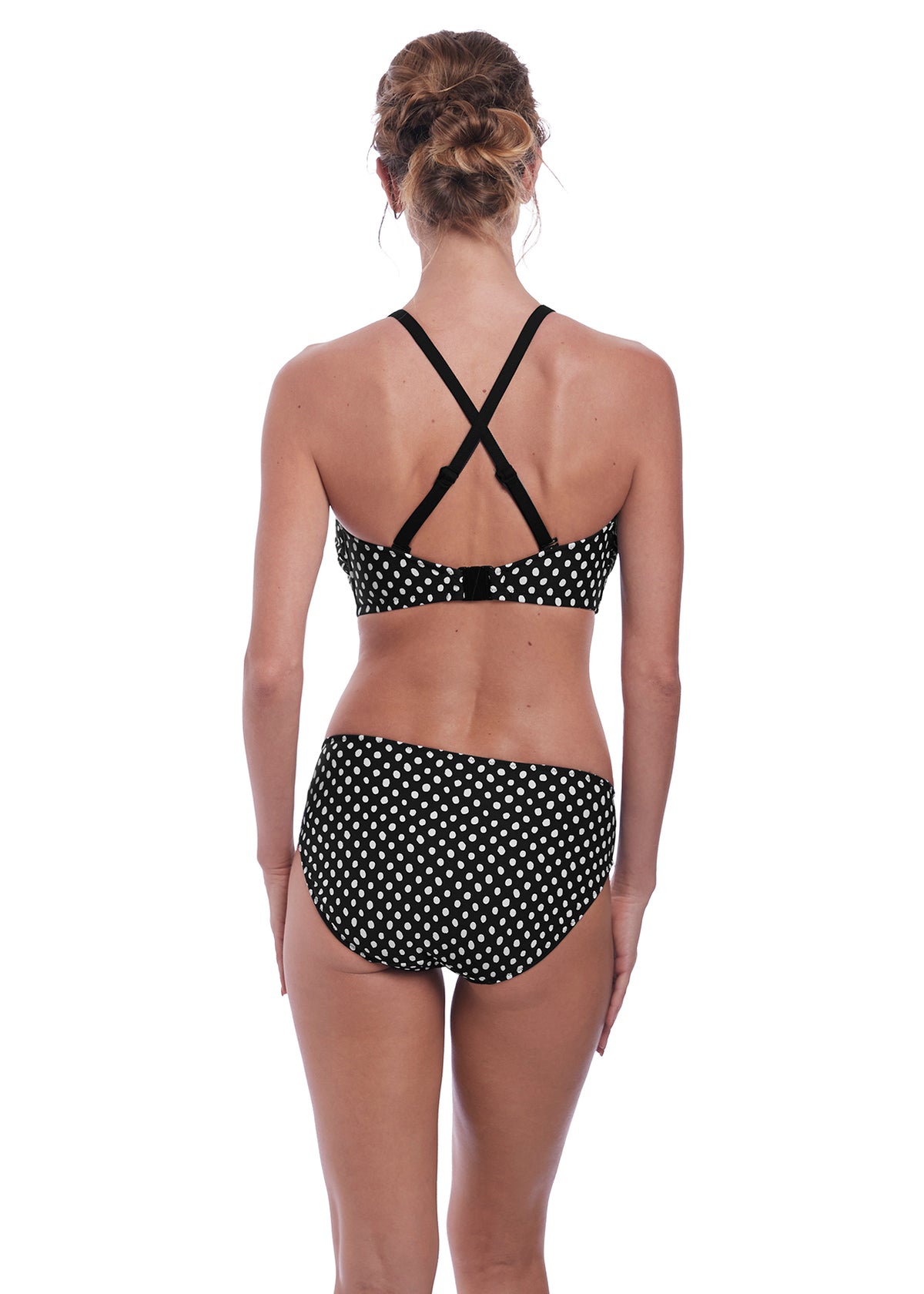 FS6723 Black/White - Santa Monica Bandeau Bikini Top