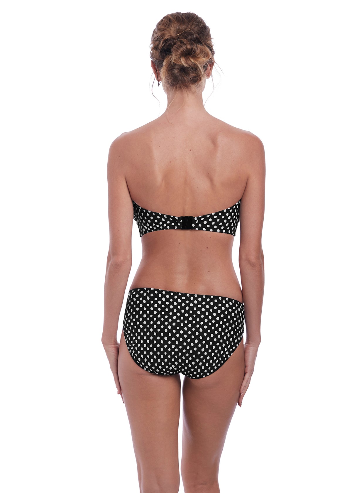 FS6723 Black/White - Santa Monica Bandeau Bikini Top