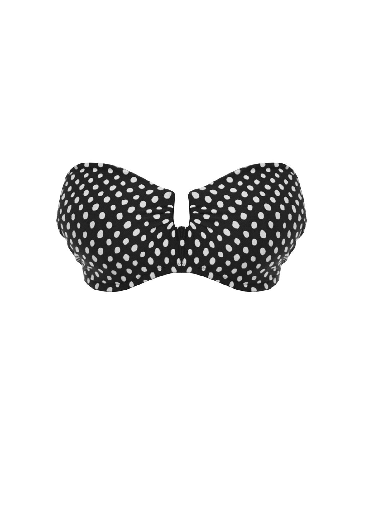 FS6723 Black/White - Santa Monica Bandeau Bikini Top