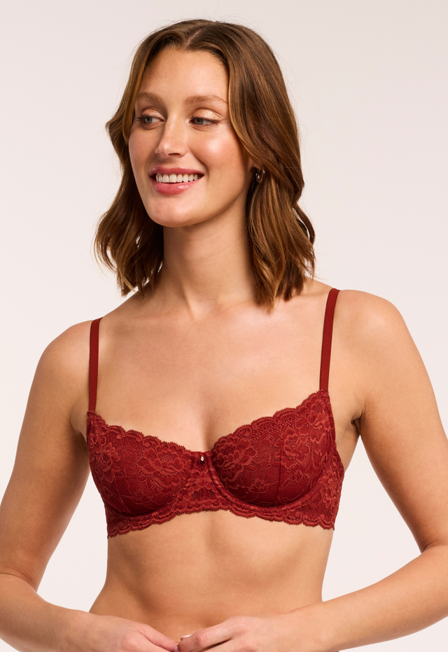 9312 Chili - Flirt Demi Lace Bra