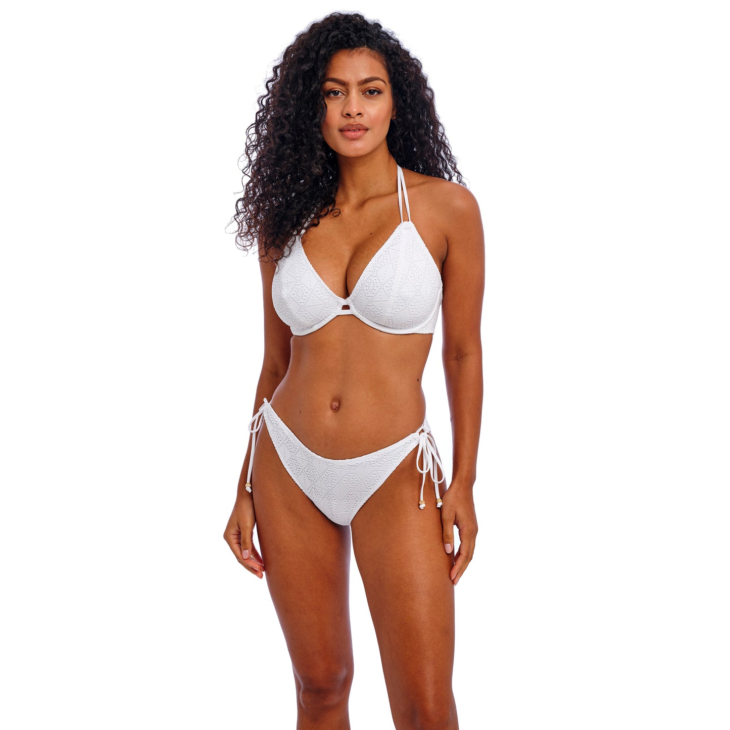 AS205404 White - Nomad Nights UW Halter Bikini Top