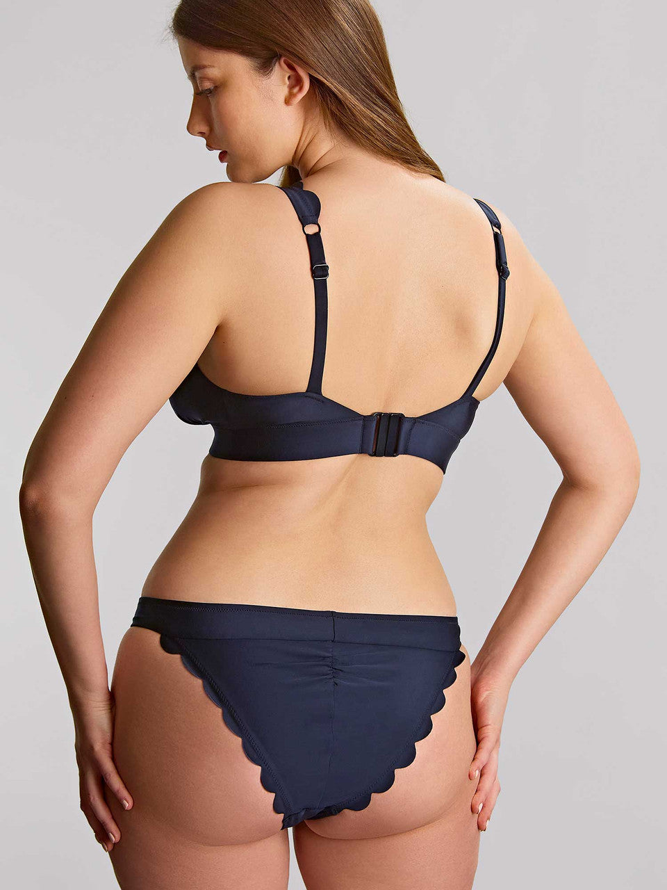 SW1764C Ink Blue - Kara Signature Scallop Non Wire Bikini