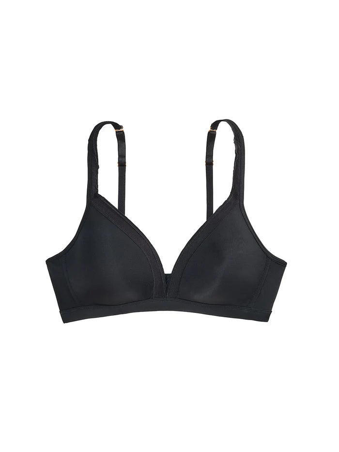 Y001S Black - Erika Smooth Wire Free Bra