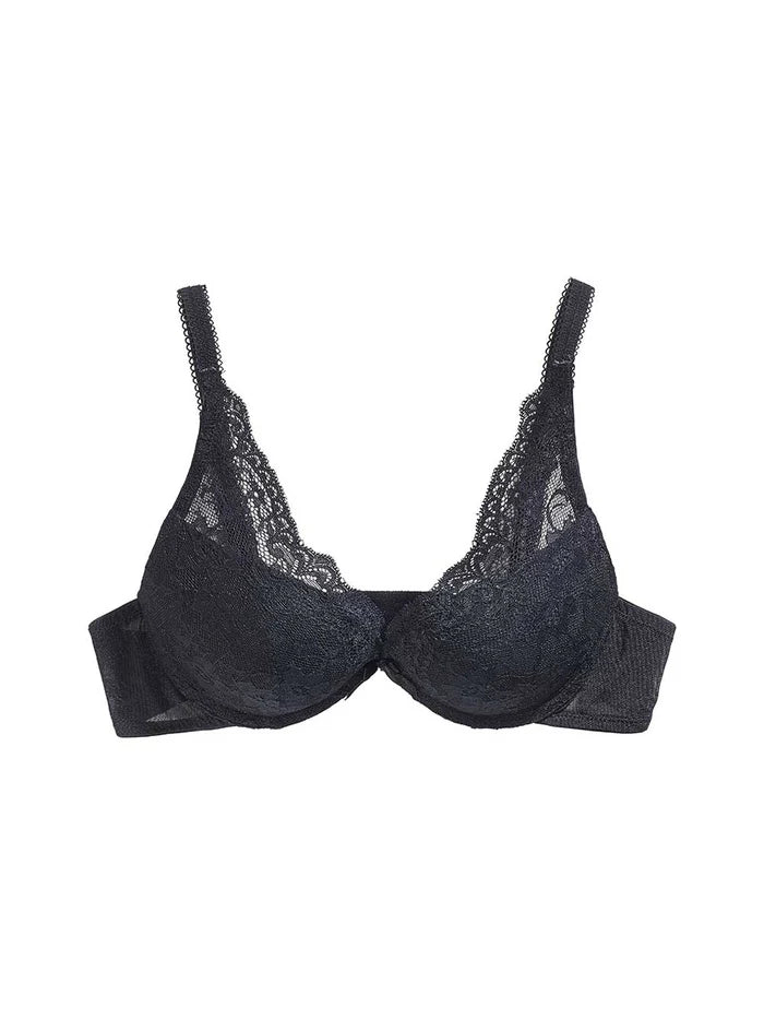 E004C Black - Lucia Push-Up Plunge Bra