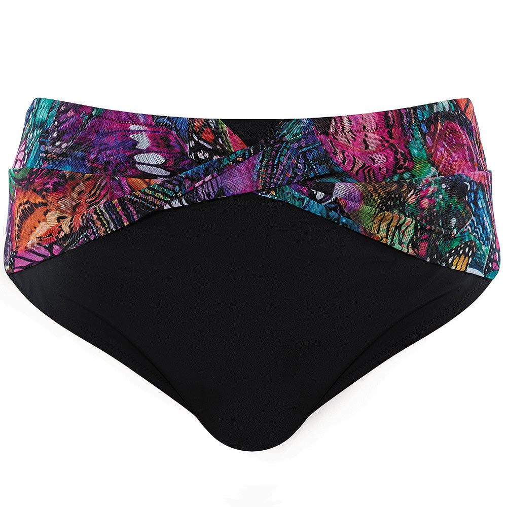 ES7430 Black - Kaleidoscope Twist Front Swim Brief