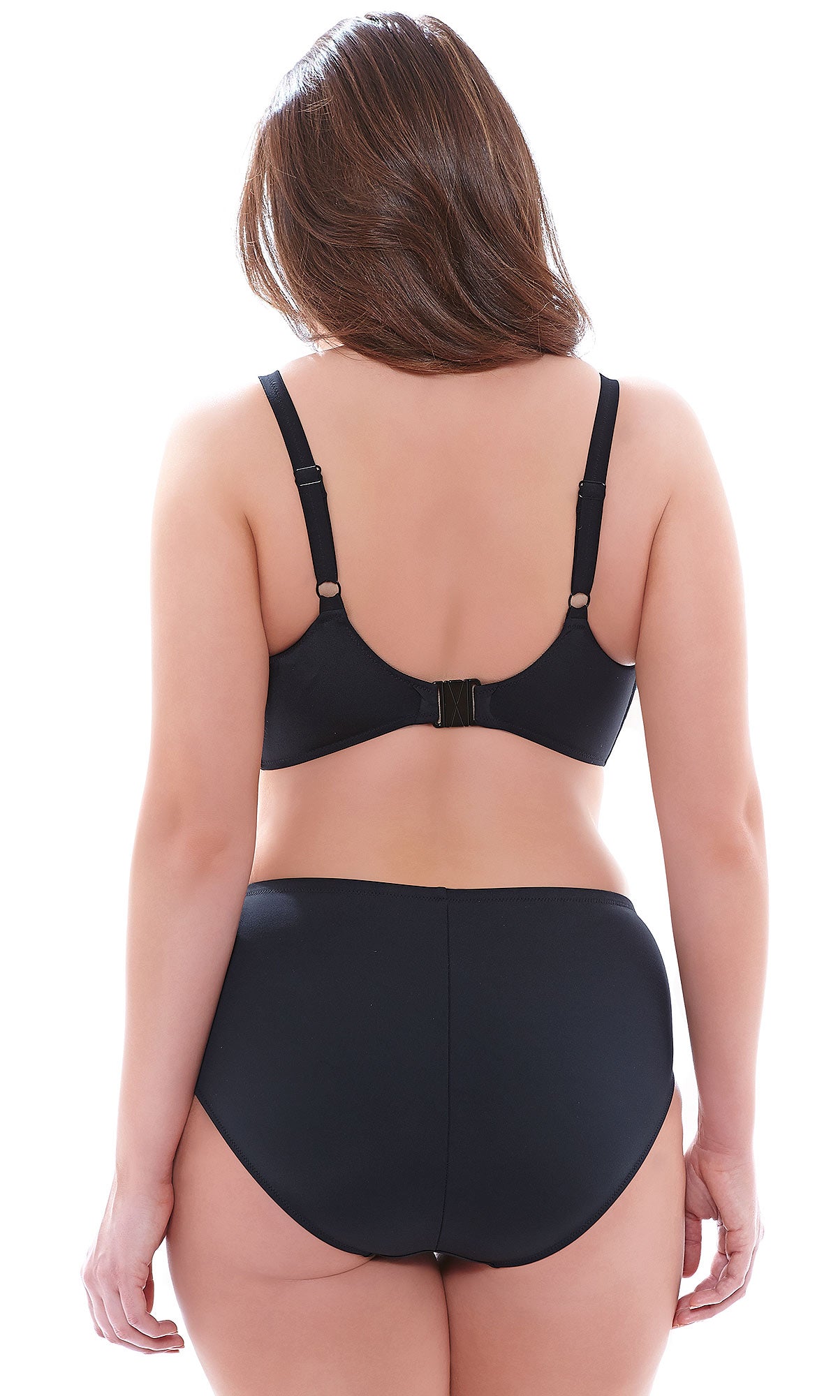 ES7430 Black - Kaleidoscope Twist Front Swim Brief